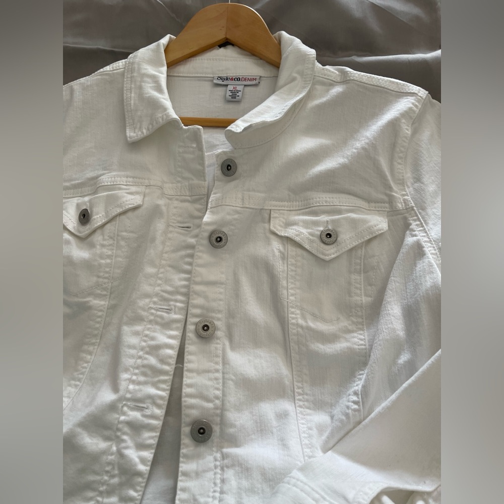 White denim jacket